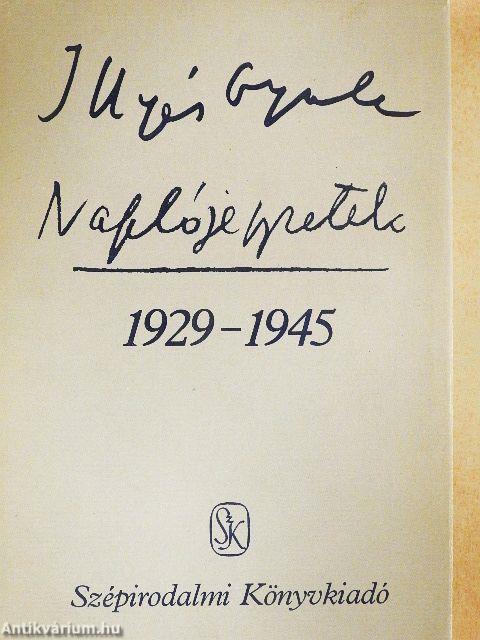 Naplójegyzetek 1929-1945