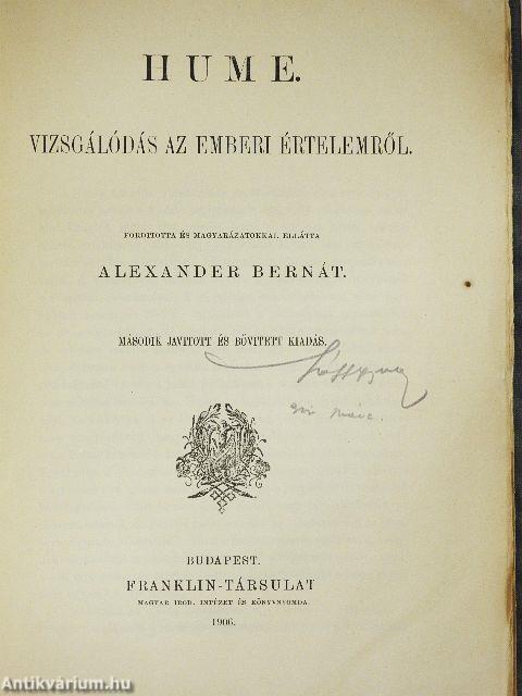 Vizsgálódás az emberi értelemről