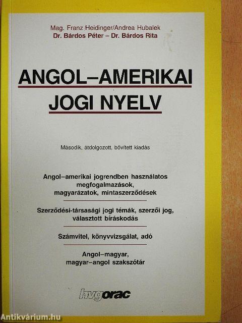 Angol-amerikai jogi nyelv