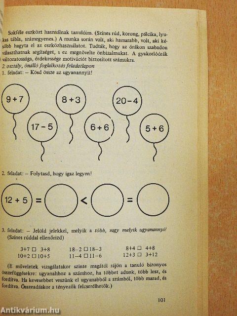 Önálló foglalkozások összevont osztályokban