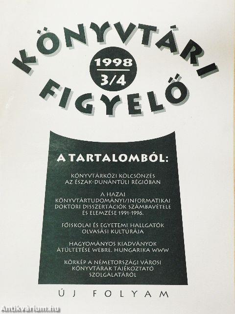 Könyvtári Figyelő 1998/3-4.