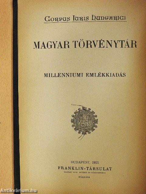 1920. évi törvénycikkek