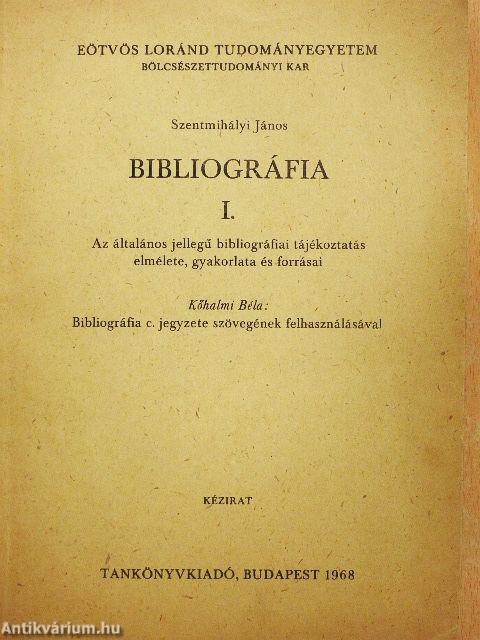 Bibliográfia I.