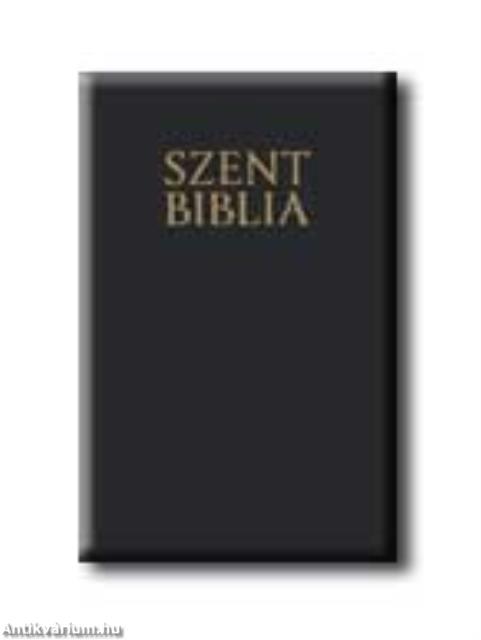 SZENT BIBLIA - FEKETE, ARANY BETŰKKEL - FŰZÖTT