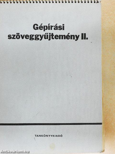 Gépírási szöveggyűjtemény II.