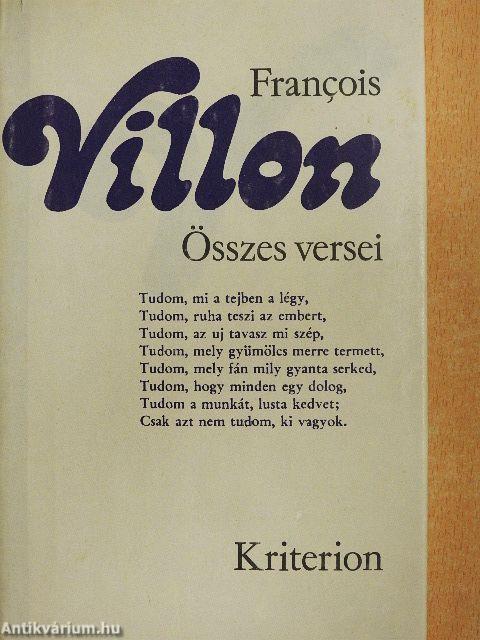 Francois Villon összes versei