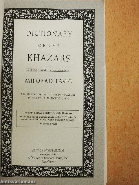 Dictionary of the Khazars