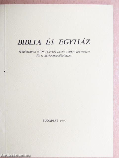 Biblia és egyház