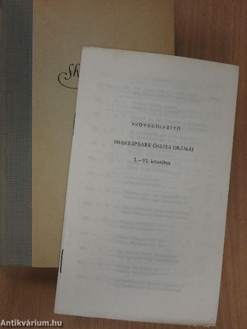 Shakespeare összes drámái I-VI.