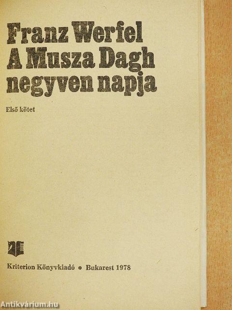 A Musza Dagh negyven napja I-II.