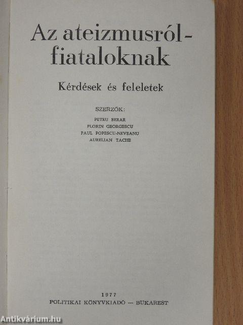 Az ateizmusról fiataloknak