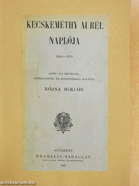 Kecskeméthy Aurél naplója