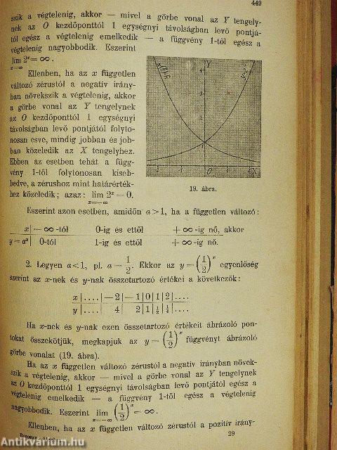 Algebra a középiskolák számára
