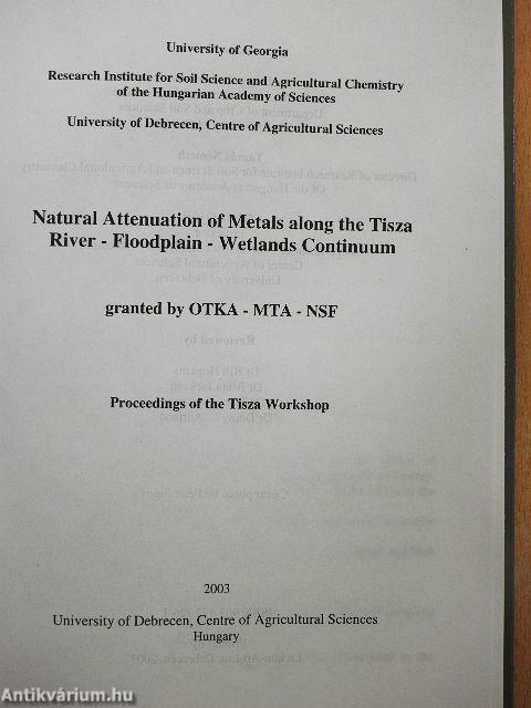 Natural Attenuation of Metals along the Tisza River - Floodplain - Wetlands Continuum