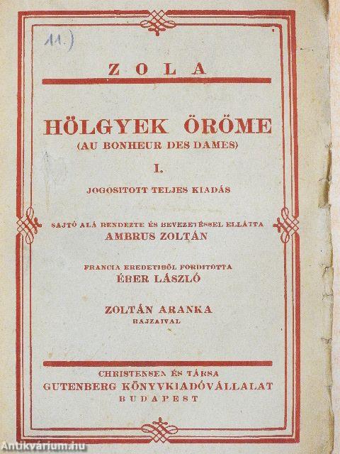 Hölgyek öröme I-III.