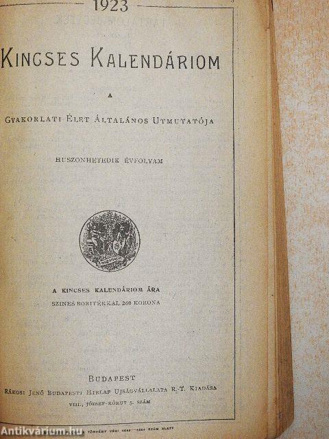 Kincses Kalendáriom 1923