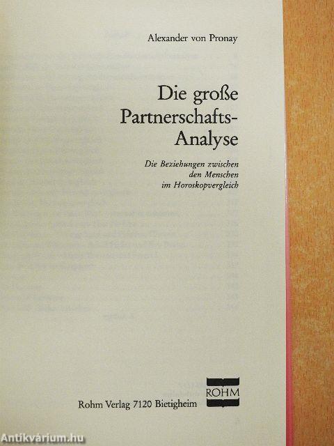 Die große Partnerschafts-Analyse