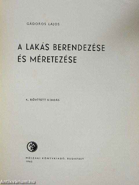 A lakás berendezése és méretezése