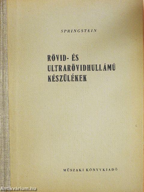 Rövid- és ultrarövidhullámú készülékek
