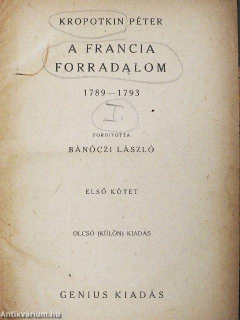 A francia forradalom I-II.