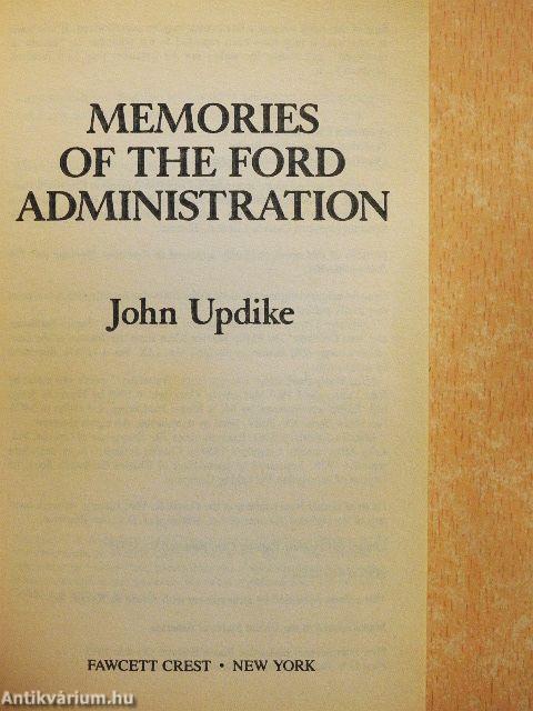 Memories of the Ford Administration