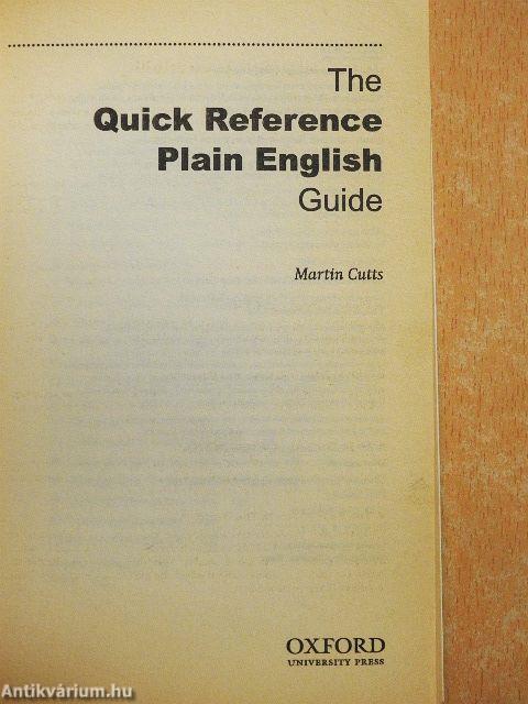 The Quick Reference Plain English Guide