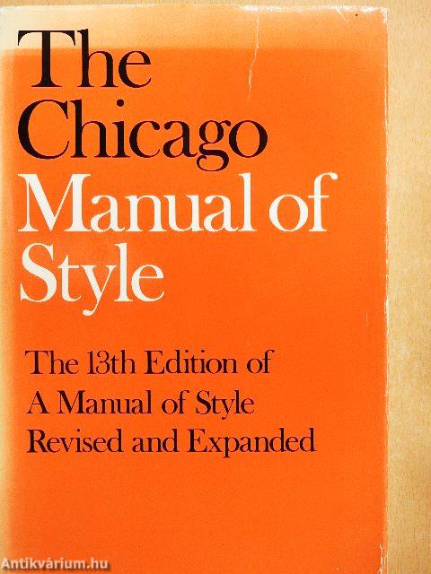 The Chicago Manual of Style