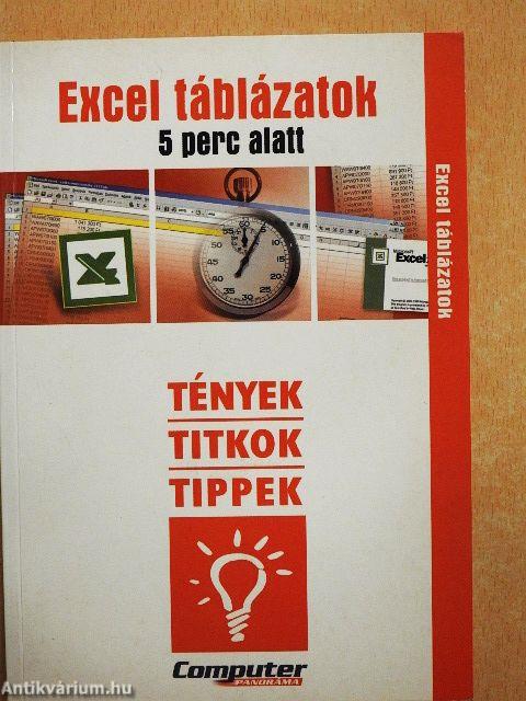 Excel táblázatok 5 perc alatt
