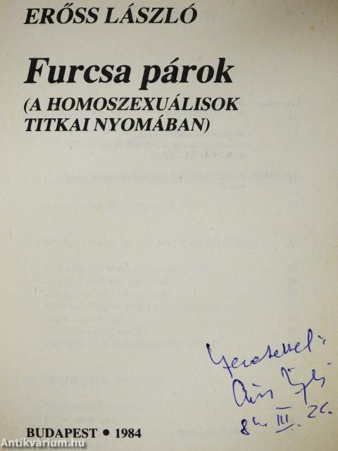 Furcsa párok (dedikált példány)