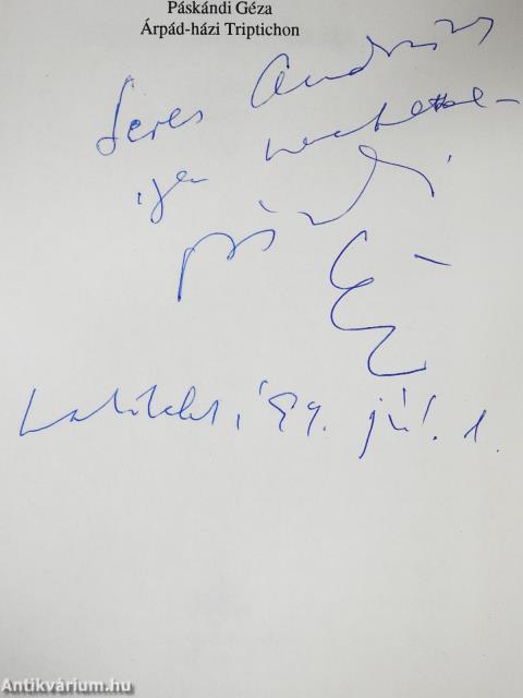 Árpád-házi Triptichon (dedikált példány)