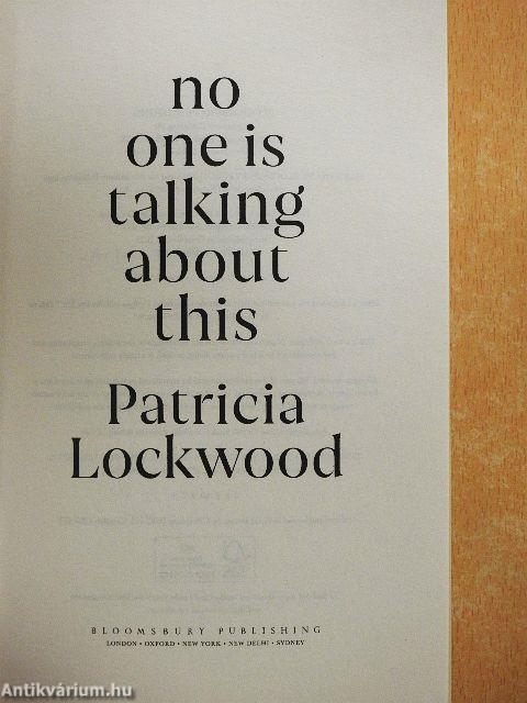 No One is Talking About This