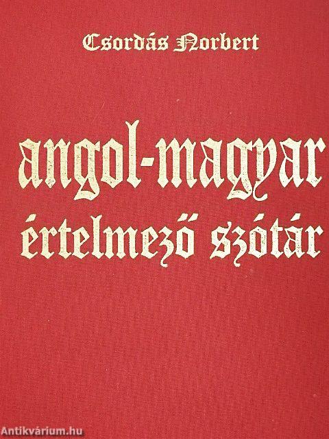Angol-magyar értelmező szótár