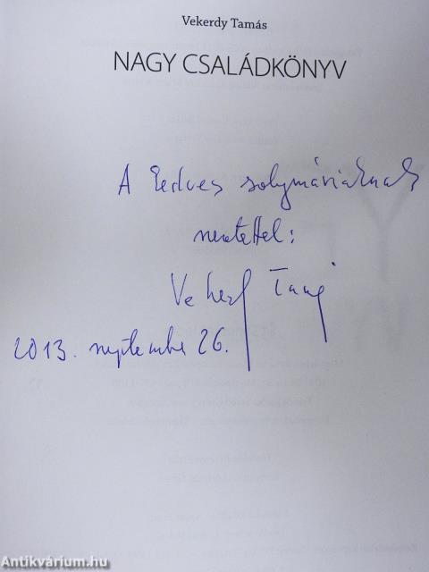 Nagy családkönyv (dedikált példány)