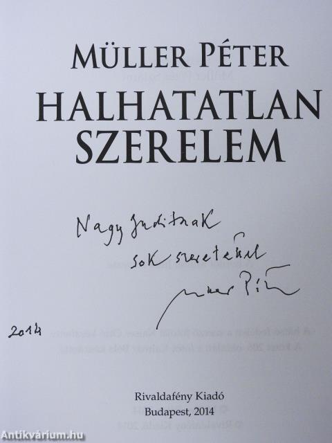 Halhatatlan szerelem (dedikált példány)