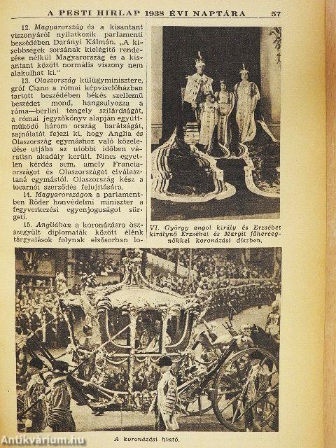 A Pesti Hirlap naptára 1938