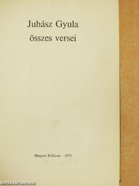 Juhász Gyula összes versei