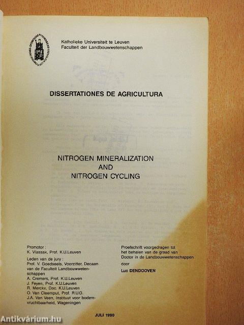 Nitrogen Mineralization and Nitrogen Cycling