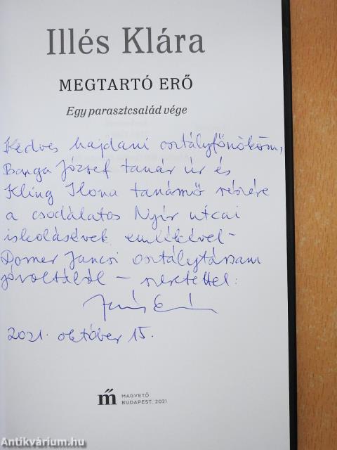 Megtartó erő (dedikált példány)