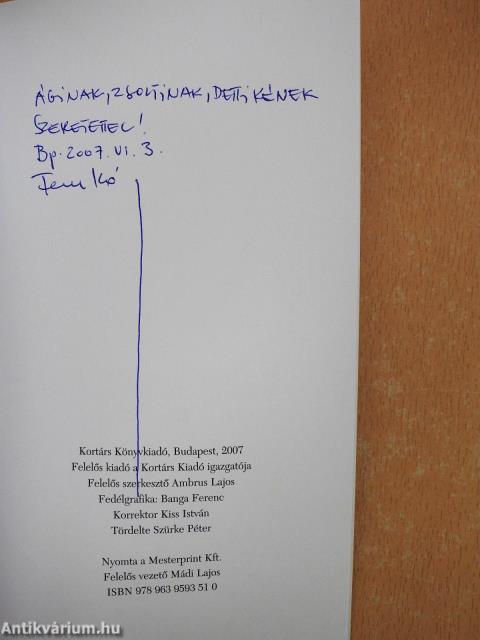 Zsurnál (dedikált példány)