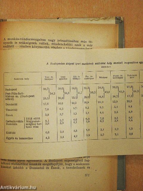Ipari munkásságunk összetételének alakulása 1867-1949