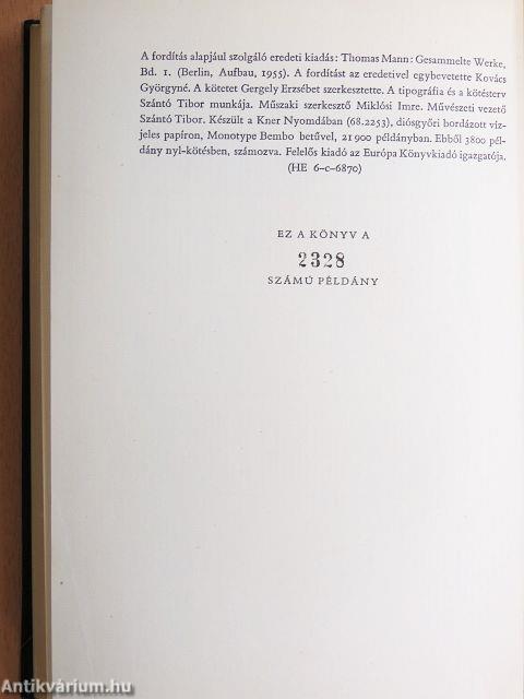 Thomas Mann művei I-XII.