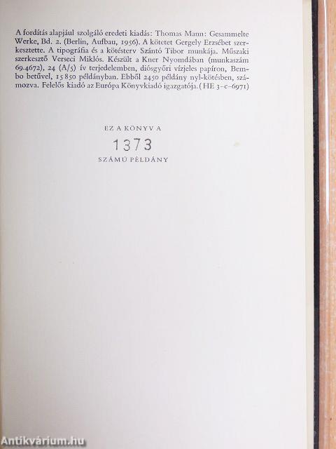 Thomas Mann művei I-XII.