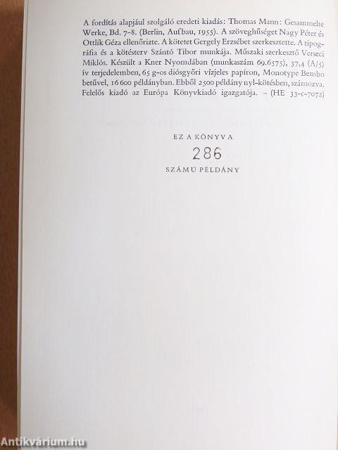 Thomas Mann művei I-XII.