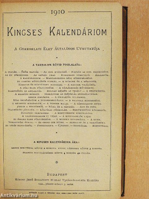 Kincses Kalendáriom 1910