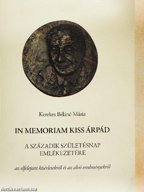 In memoriam Kiss Árpád