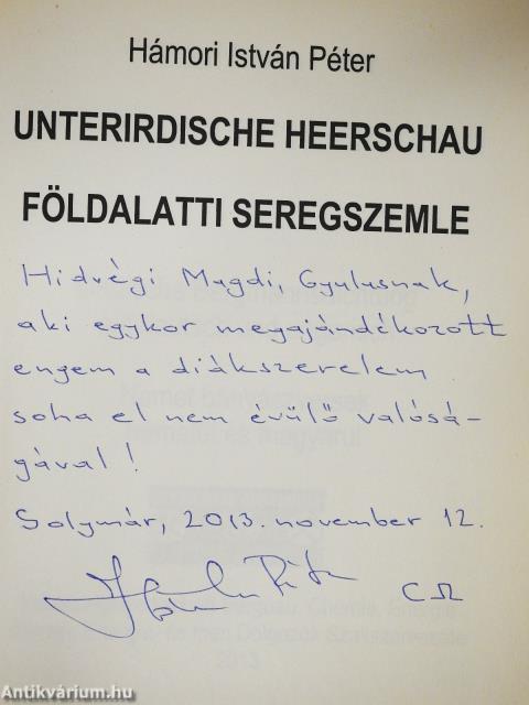 Földalatti seregszemle (dedikált példány)
