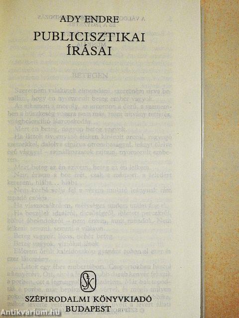 Ady Endre publicisztikai írásai