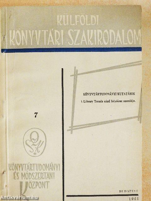 Könyvtártudományi kutatások