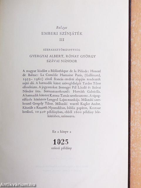 Emberi színjáték I-X.