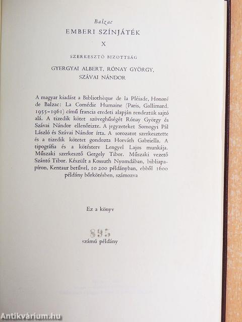 Emberi színjáték I-X.